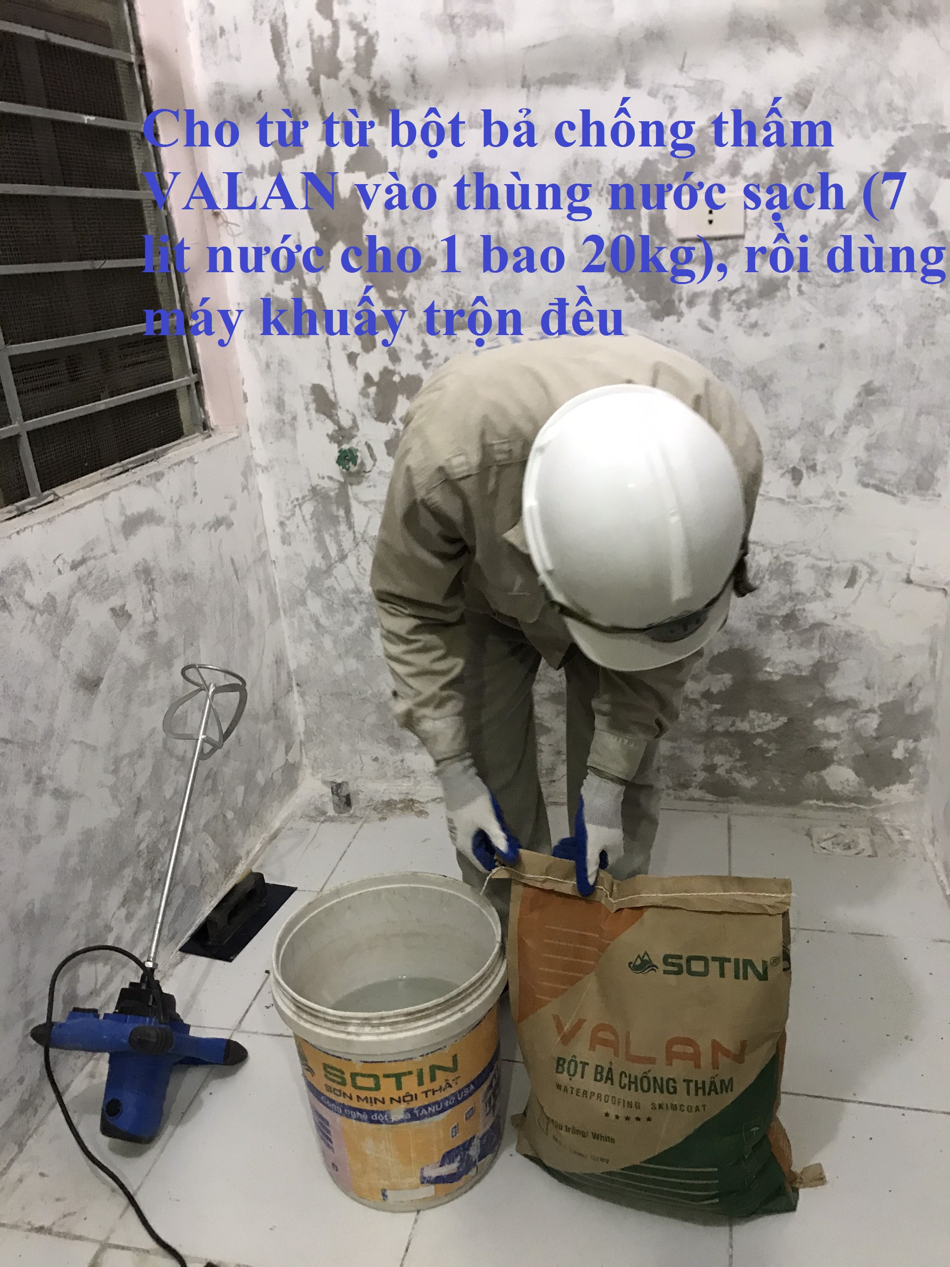 Bột bả chống thấm VALAN - SOTIN