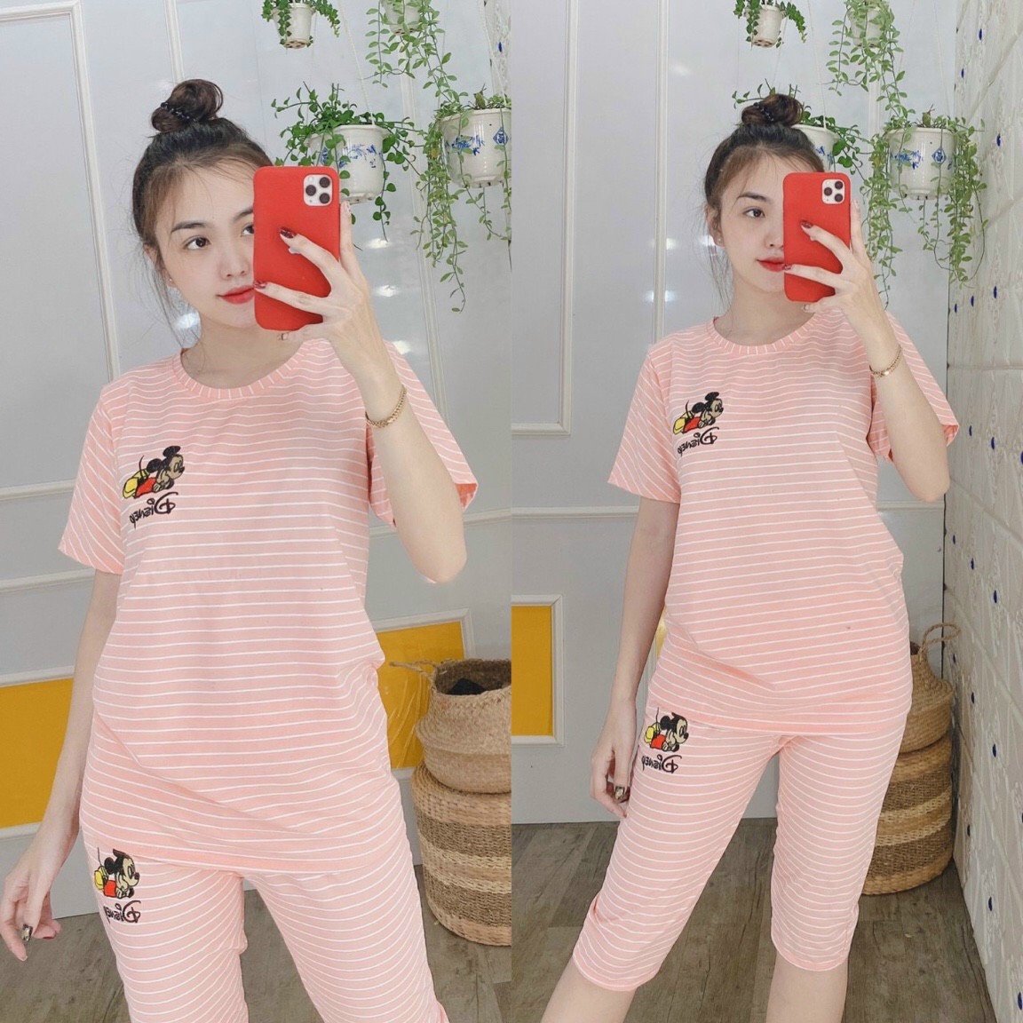 SET BỘ ĐỒ MẶC NHÀ CỰC XINH PHONG CÁCH HÀN QUỐC