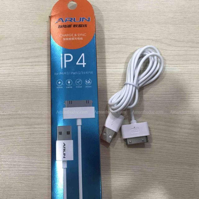 Cáp Sạc iPhone 3,4 Arun Chính Hãng - Cáp Sạc Arun Cho iPhone 3/4/4S