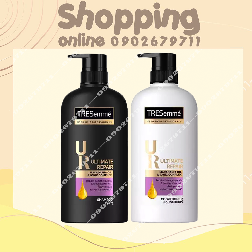 Combo dầu gội và dầu xả Tresemme 450ml x2 (Màu Đen)
