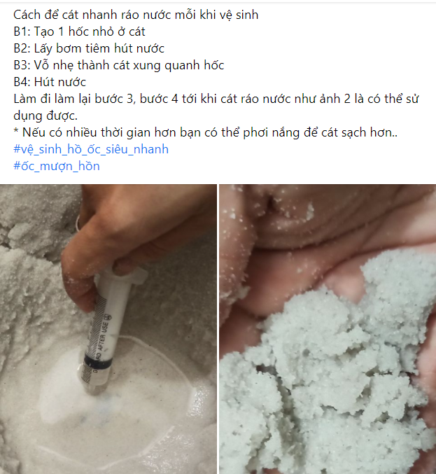 Cát trắng thủy sinh bịch 1kg