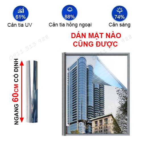 Phim cách nhiệt dán kính phản quang
