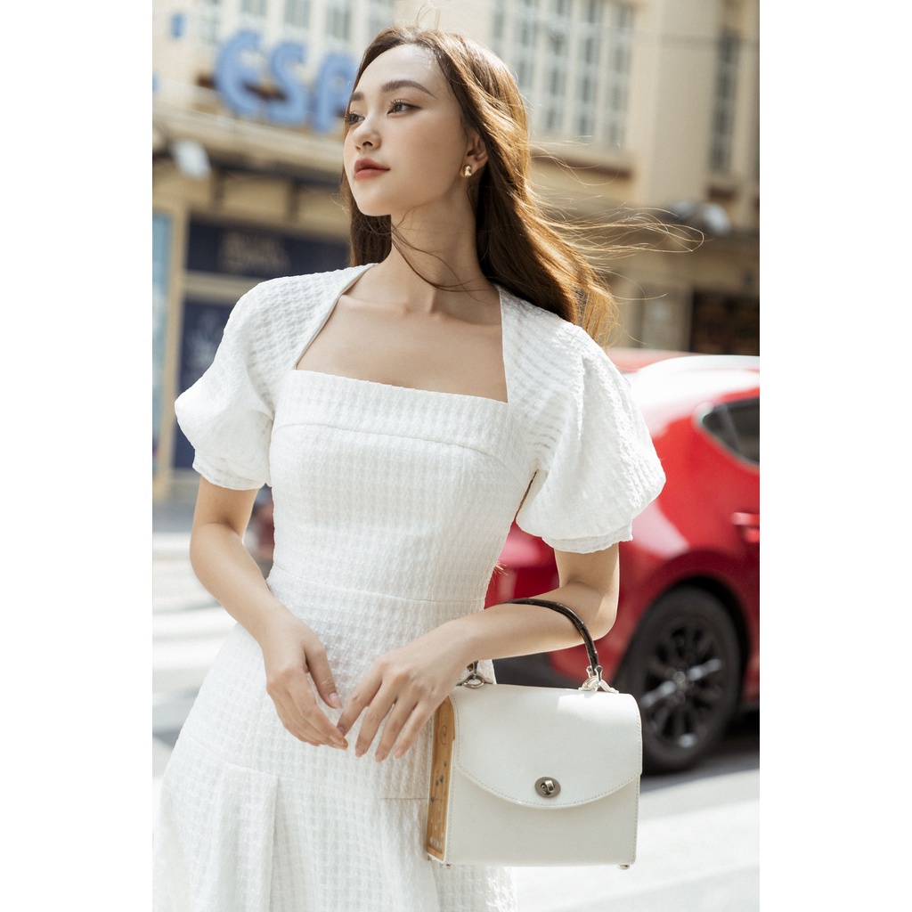 Maiimer - Váy trắng cổ chéo Vivi