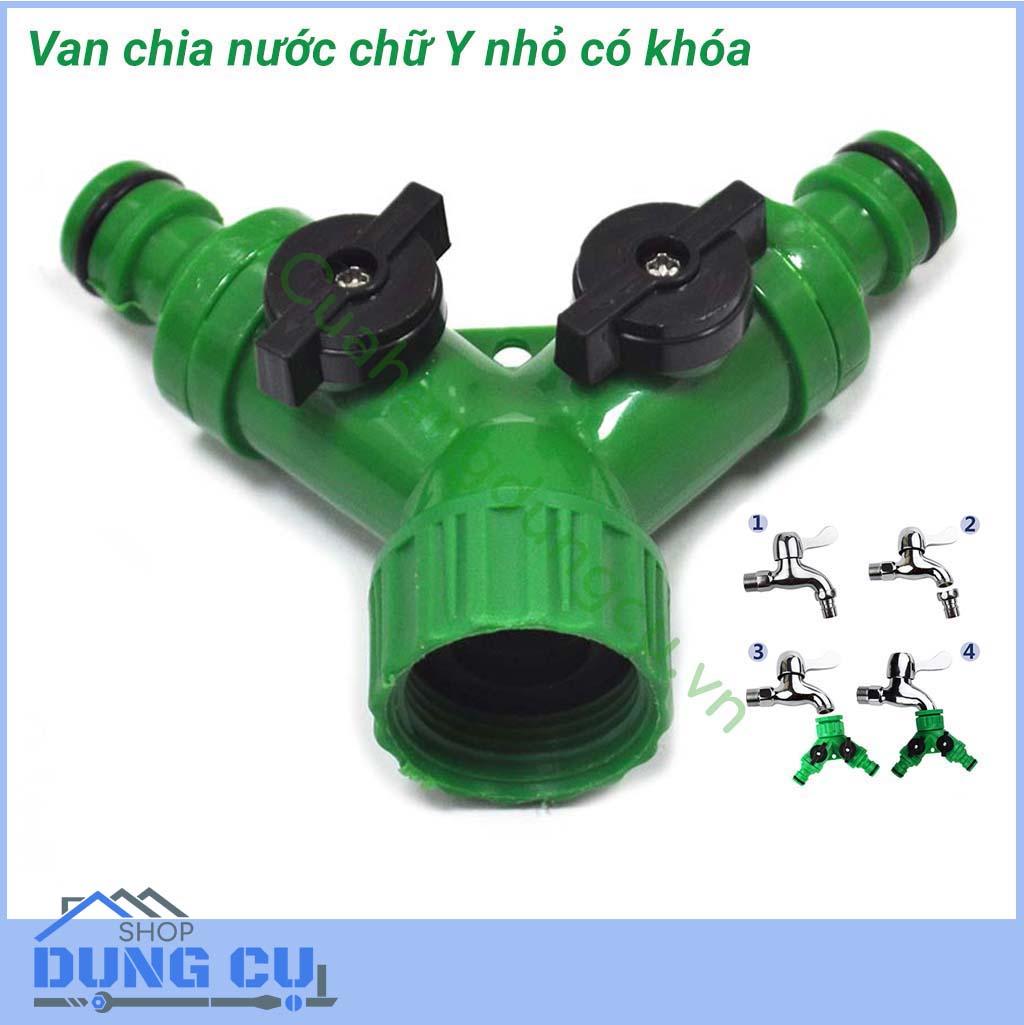 Van chia nước chữ Y có khóa nhỏ