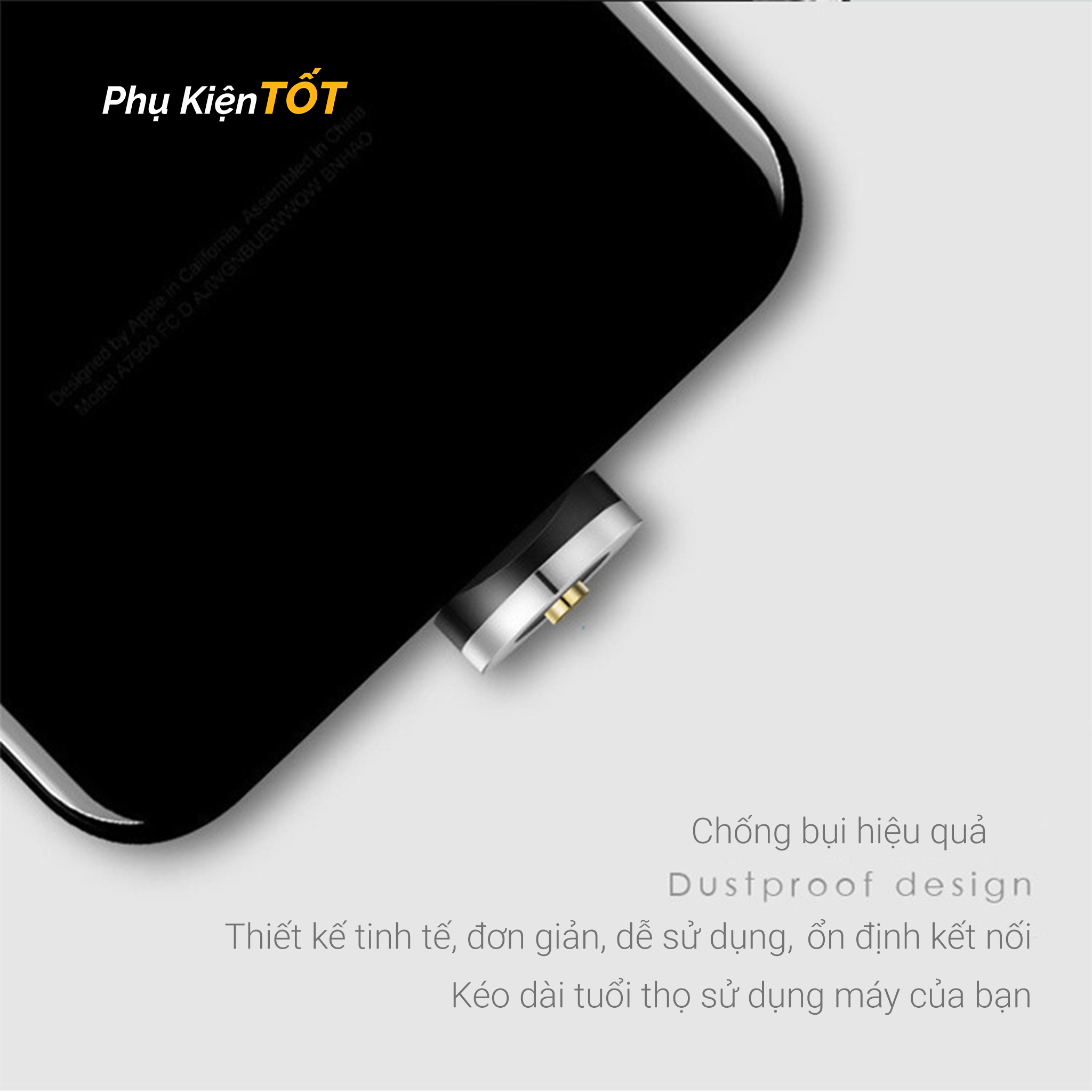 [HCM][Full Bộ] Cáp Sạc Nam Châm Từ Tính 3 trong 1 Dành Cho  Iphone Android Micro USB Type C Xoay 360 Độ