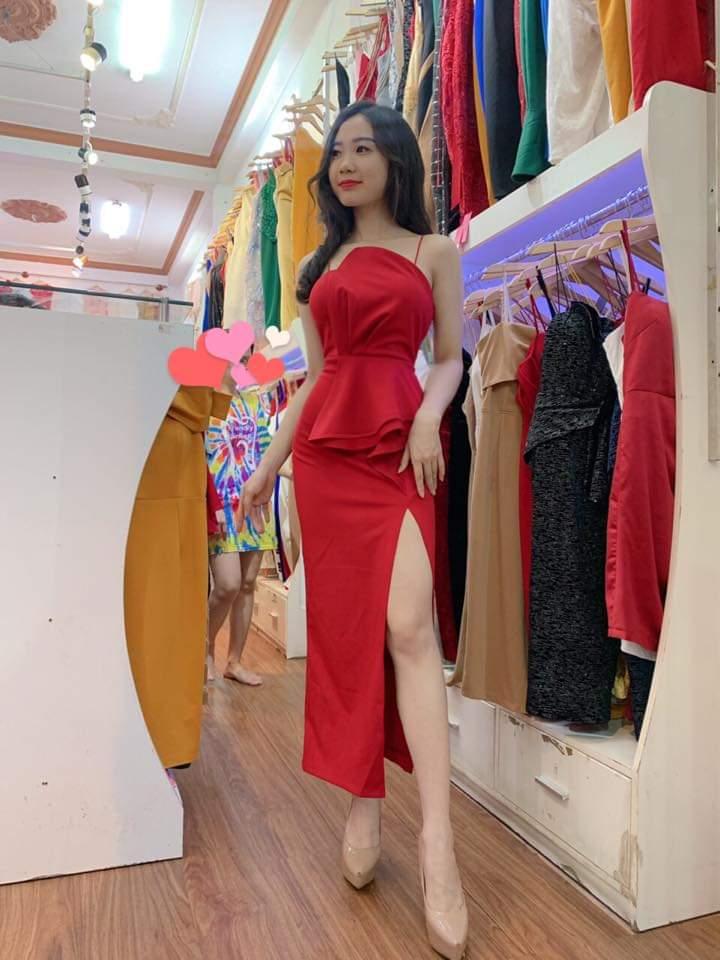 Đầm 2 dây cát hàn kèm mút ngực 40-53-QH
