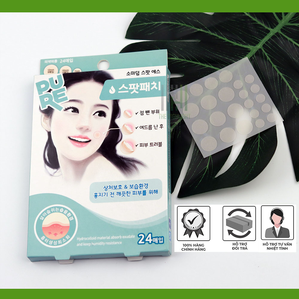 Combo 5 miếng dán mụn Somaderm Spot 24pcs (3 size – 24 miếng Hãng Young Chemical- Hàn Quốc)