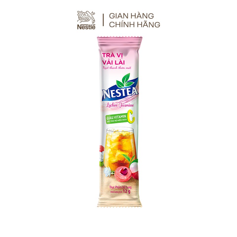 (VẢI LÀI) Trà Nestea vị vải & hương hoa lài (12 gói x 12g)