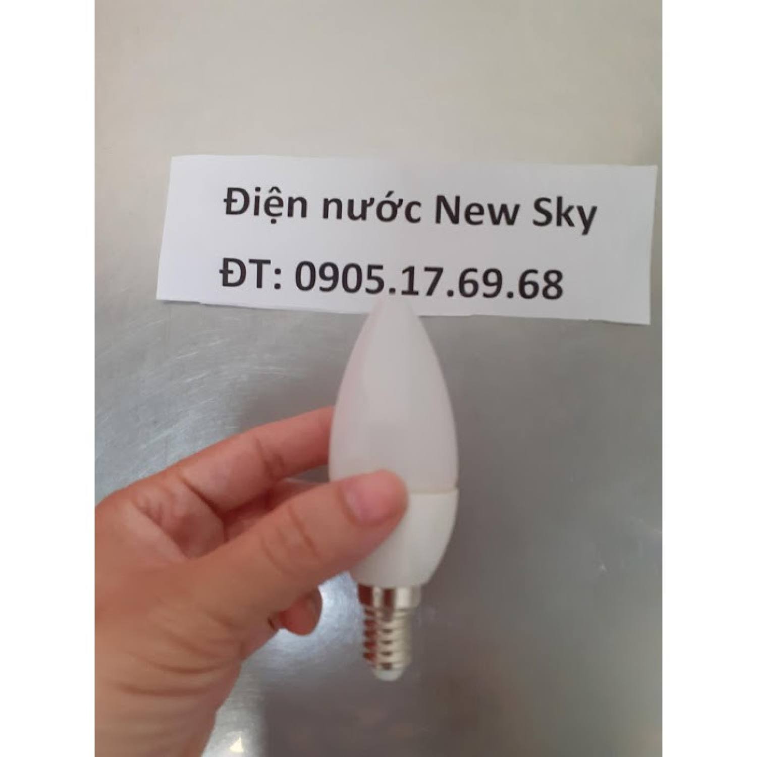 Bóng nhọn led Hòa Thái 3W đui E14, E27