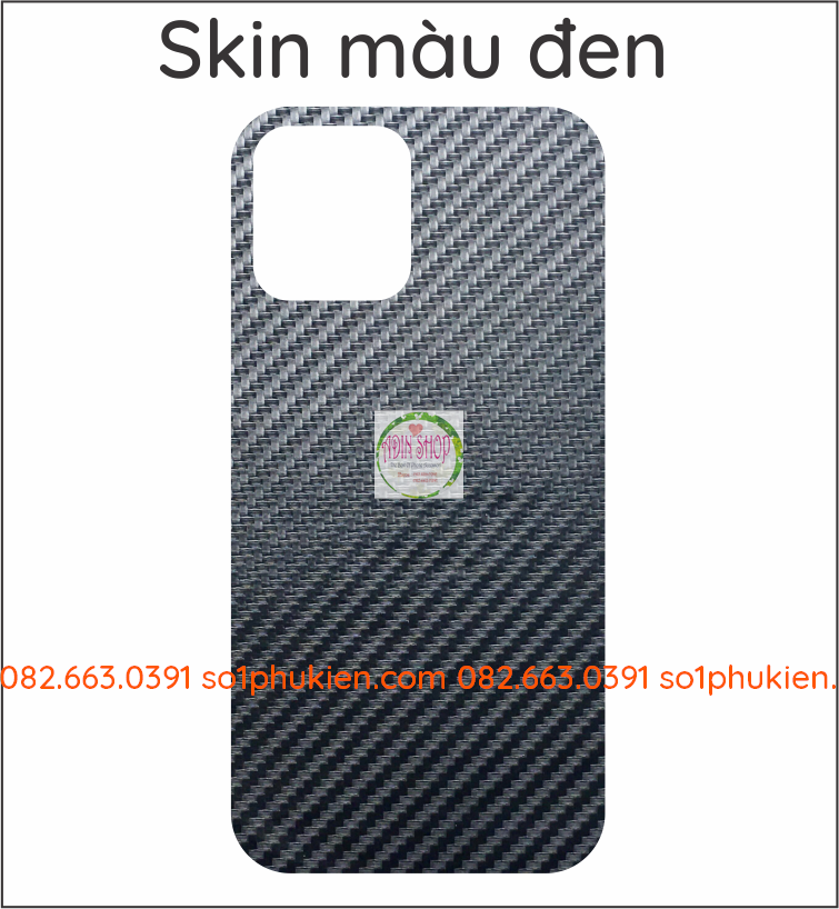 Miếng dán mặt lưng skin carbon iPhone 13 / 13 mini / 13 pro / 13 pro max