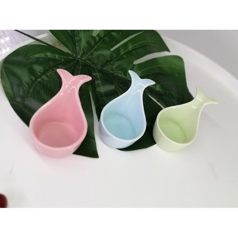 Bát Ăn Dặm Gốm Sứ Hình Đuôi Cá Heo, Ăn Dặm Kiểu Nhật