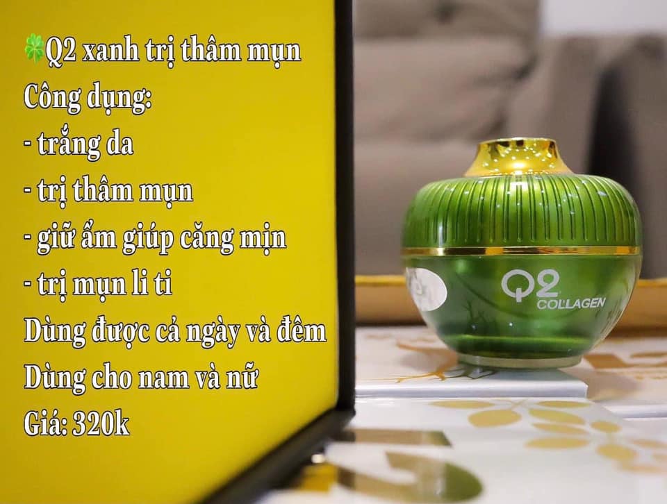 Kem Q2 xanh ngăn ngừa mụn