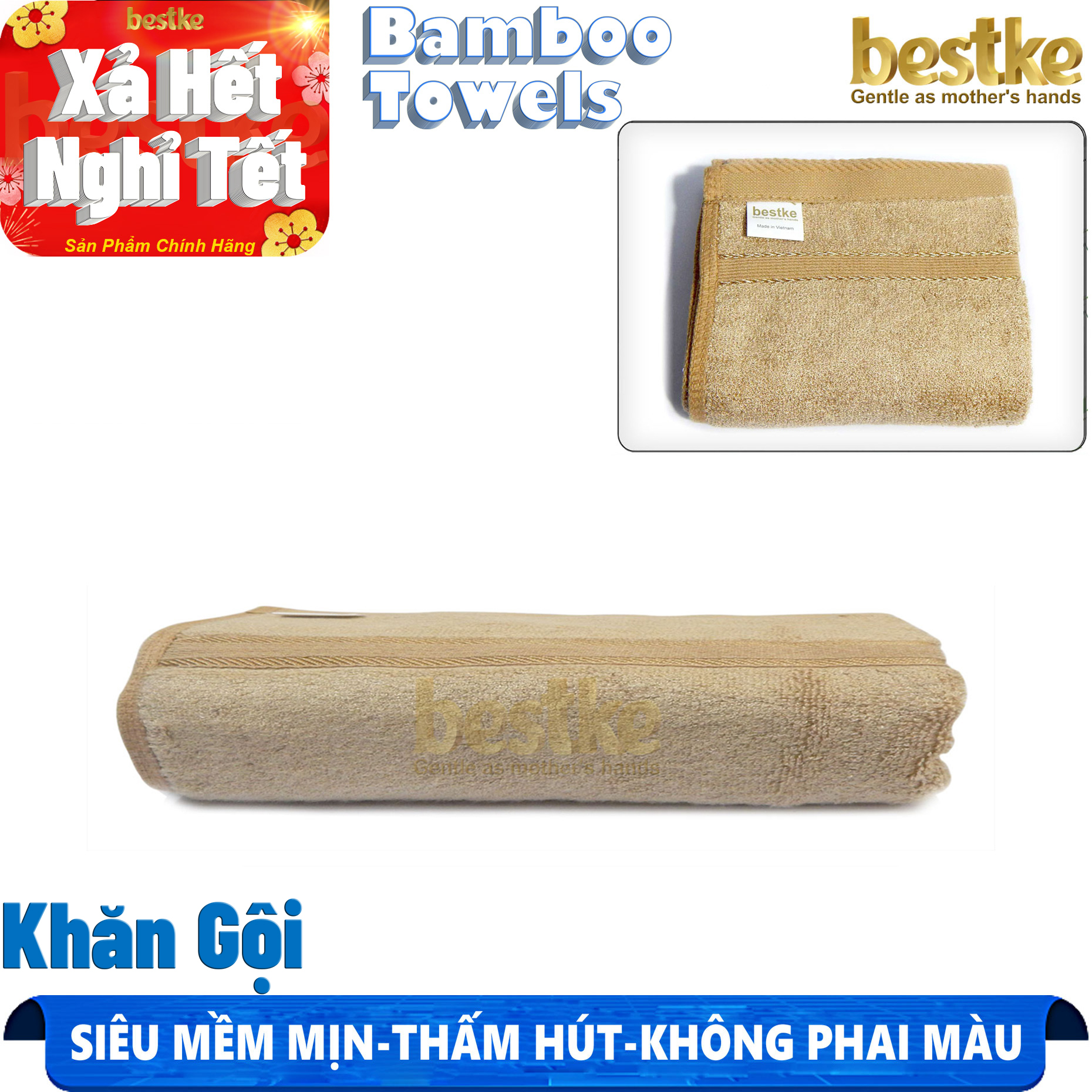 Khăn sợi tre, khăn mặt bamboo bestke