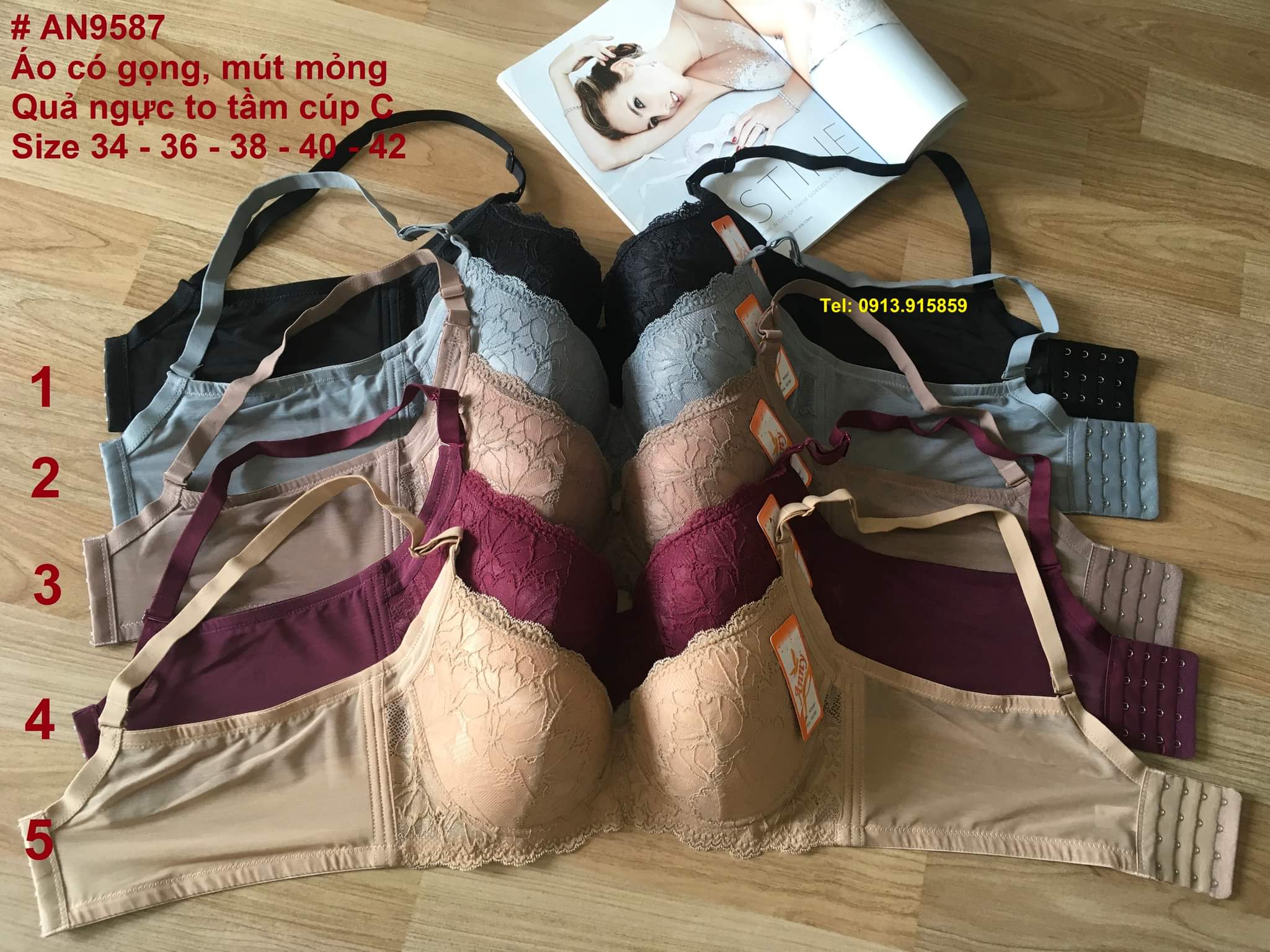 Áo ngực bigsize hàng chuẩn Thái Lan 9587