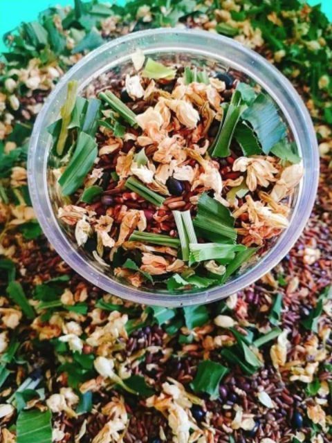 combo 2kg trà ngũ cốc mix lá dứa hoa nhài