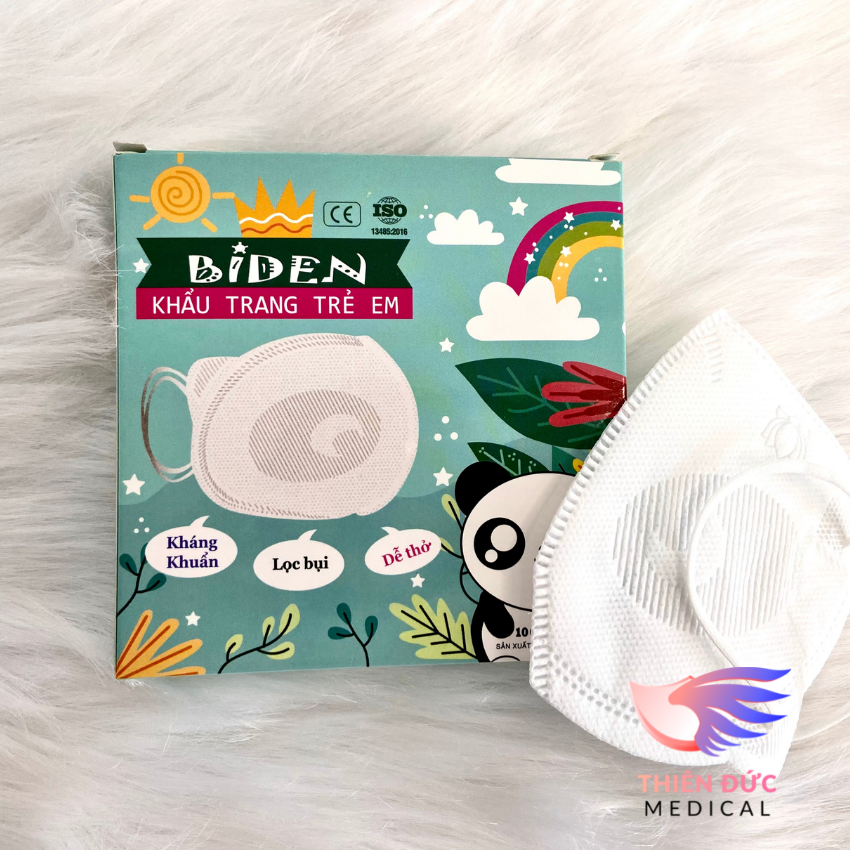 Khẩu Trang Cho Bé Hình Gấu Biden 10 Cái
