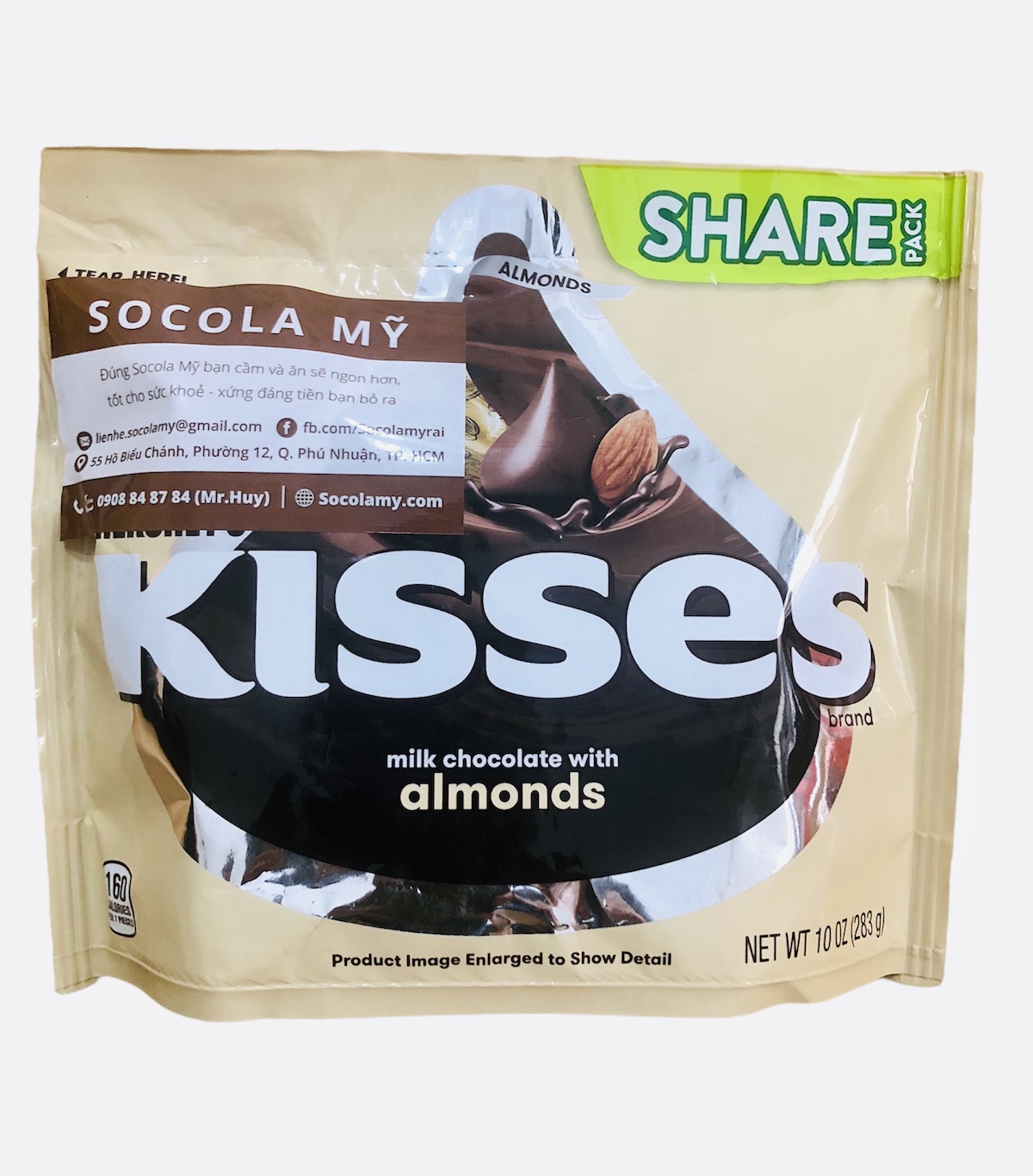 HCMSocola Hershey Kisses Sữa Hạnh Nhân - Socola Mỹ