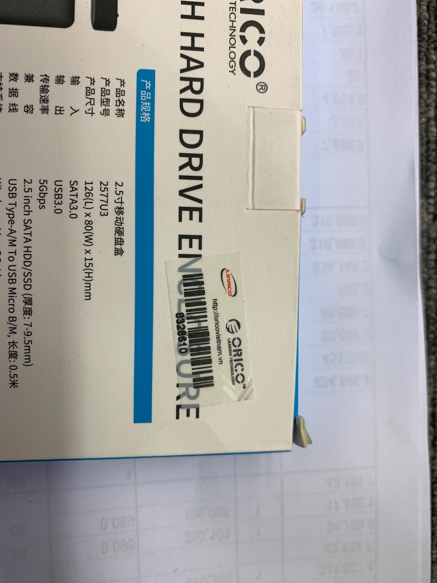 HDD Box Orico 2577U3 Sata 3.0