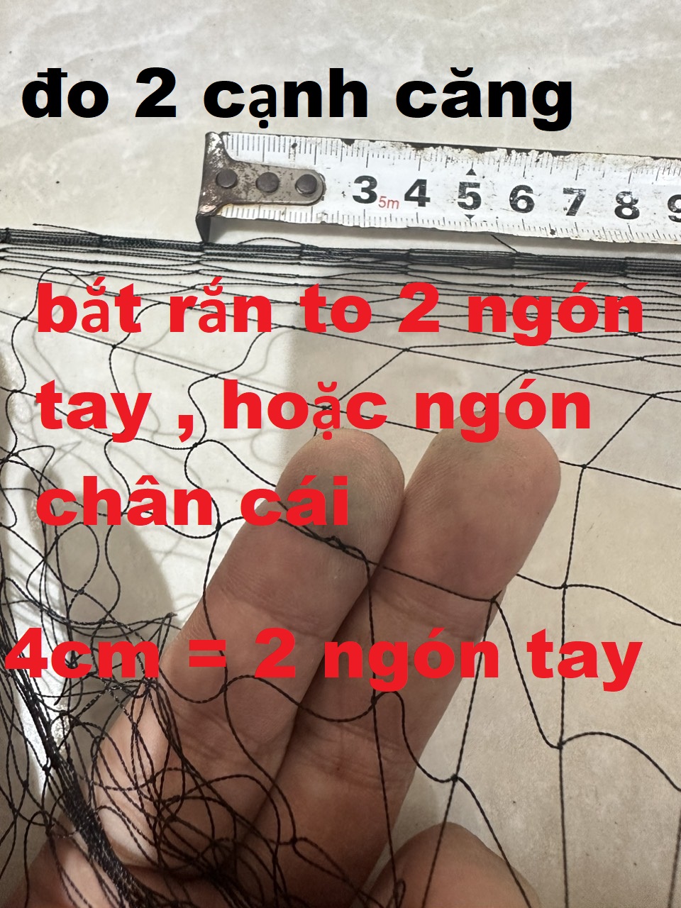 Lưới bẫy rắn , lưới bắt rắn , lưới dù 3cm và 4cm