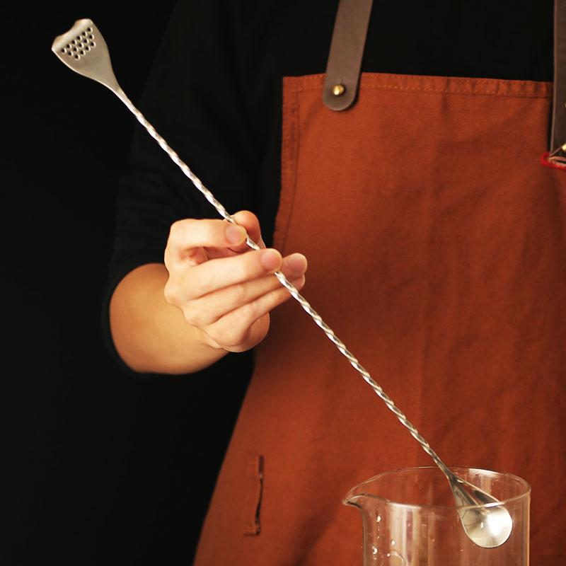 Phong Cách Nhật Bản Tốt Vít Ren Dài Muỗng Khuấy Barspoons Phong Cách Nhật Bản Muỗng Trộn Que Khuấy Cocktail. Hơn Bar SPOON