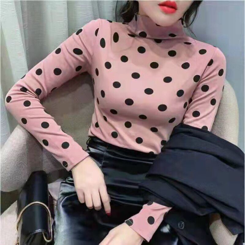 Áo giữ nhiệt hoạ tiết chấm bi