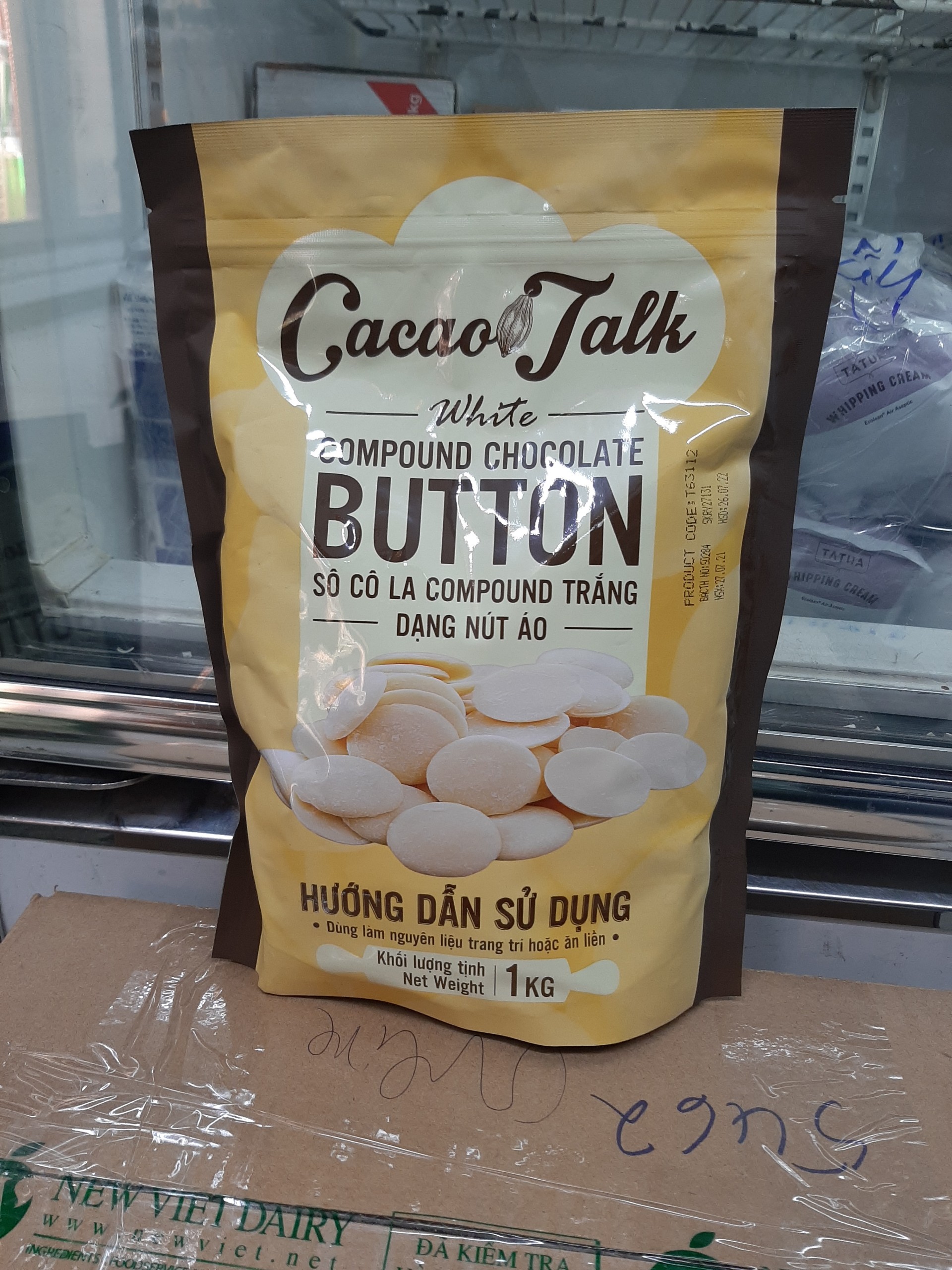 Sô Cô La Compound Trắng Dạng Nút Áo Cacao Talk 1kg