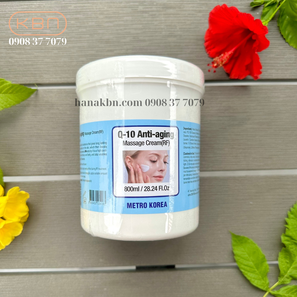 Kem massage mặt và body cho spa hàn quốc, kem massage rf q10 anti - aging 800ml - nâng cơ, xóa nhăn