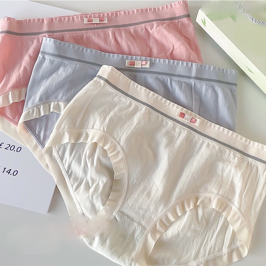 Combo 5- 10 quần lót nữ cotton viền pha có lót kháng khuẩn co dãn từ 42-58kg