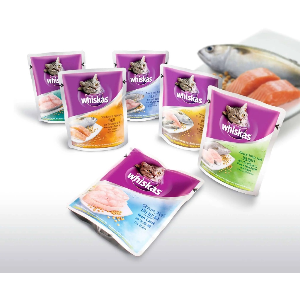 Pate Whiskas gói cho mèo các loại 85g