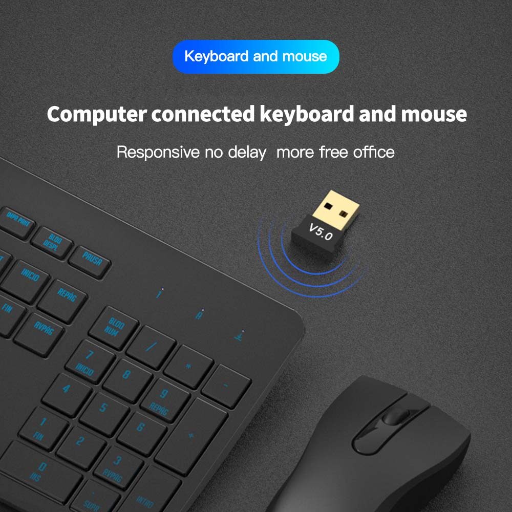 USB Bluetooth 5.0 thu phát bluetooth cho máy tính để bàn, cho laptop