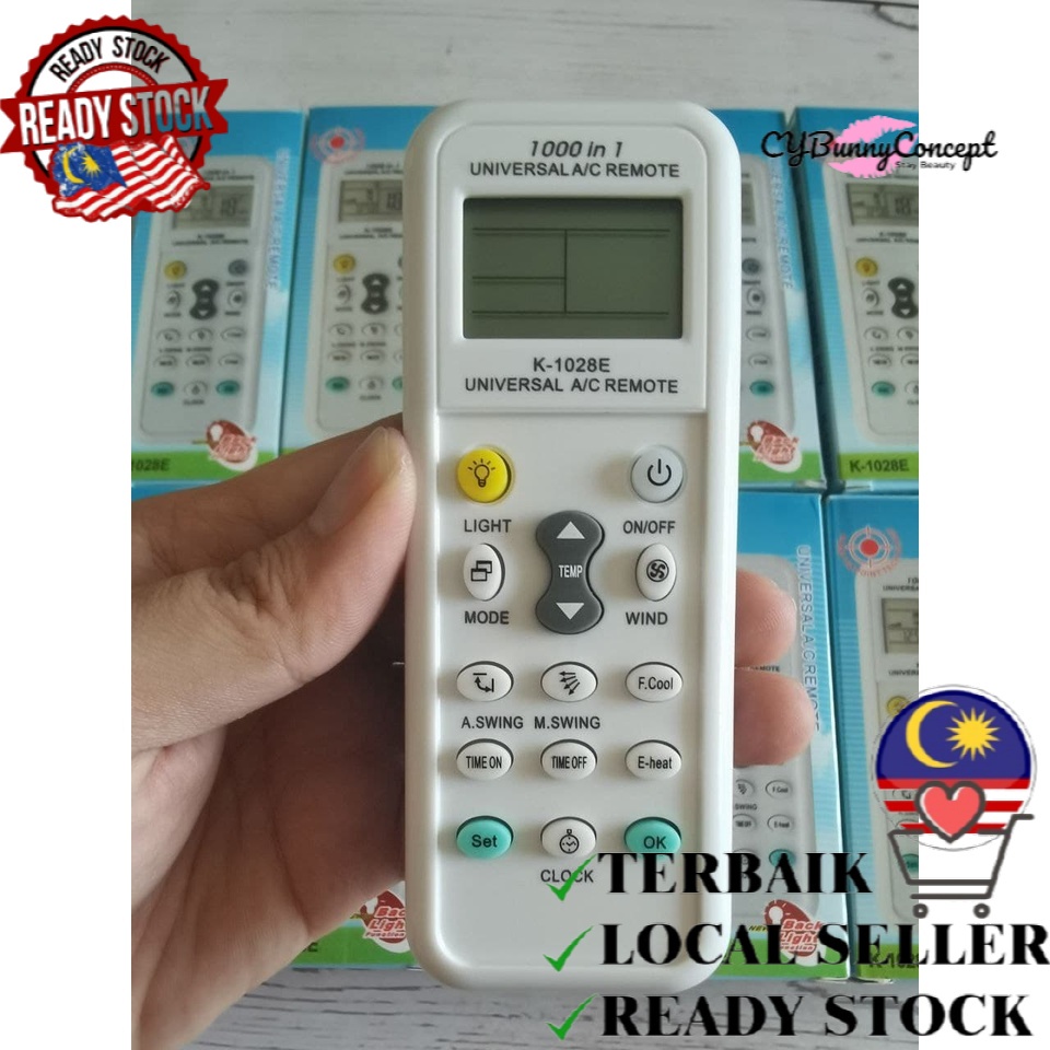 CYC Universal Aircond Remote Control Aircon Remote AC Remote Control Air Condition K1028E LCD Backlight