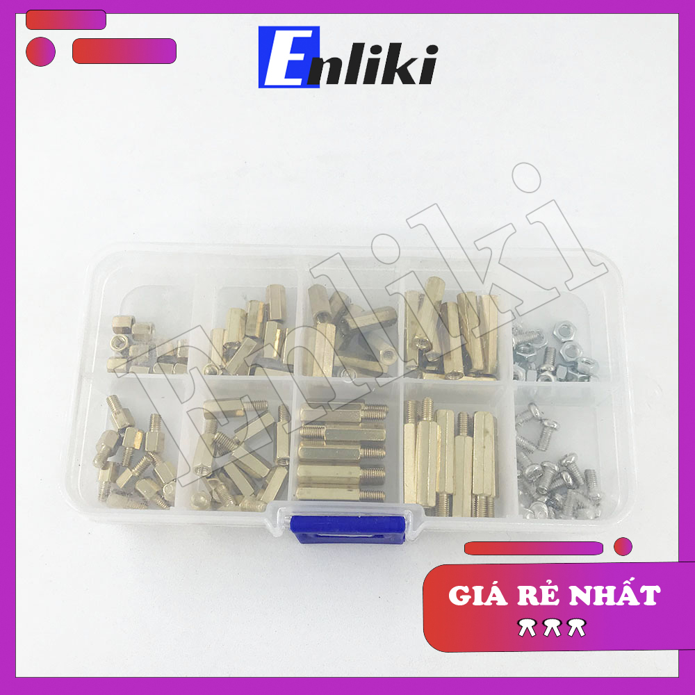 COMBO Cọc Đồng M3+Bu Lông+Đai Ốc (120 cái)