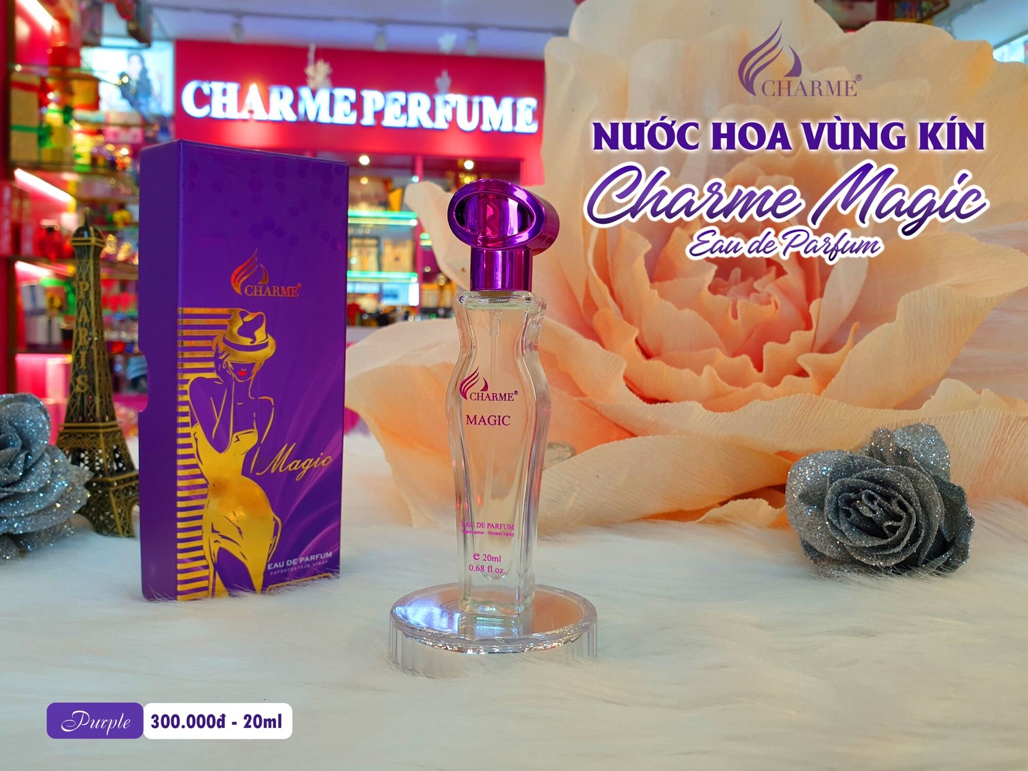 Nước hoa vùng kín char.me magic 5ml ( mẫu mới )
