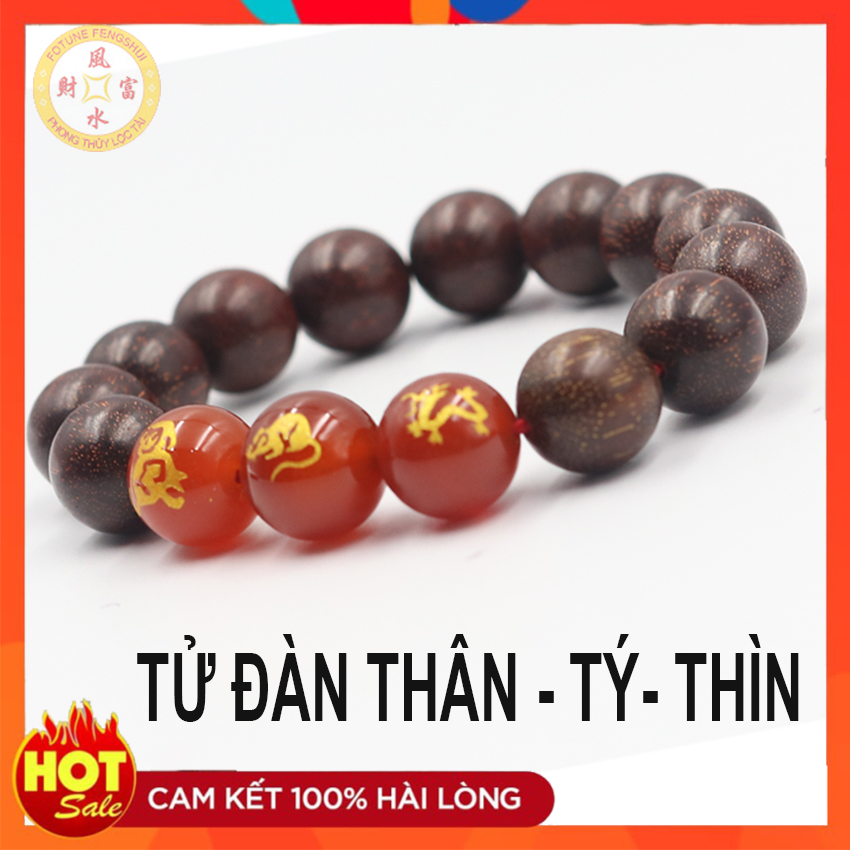 Vòng tay Tam hợp Tử đàn Thân - Tý - Thìn