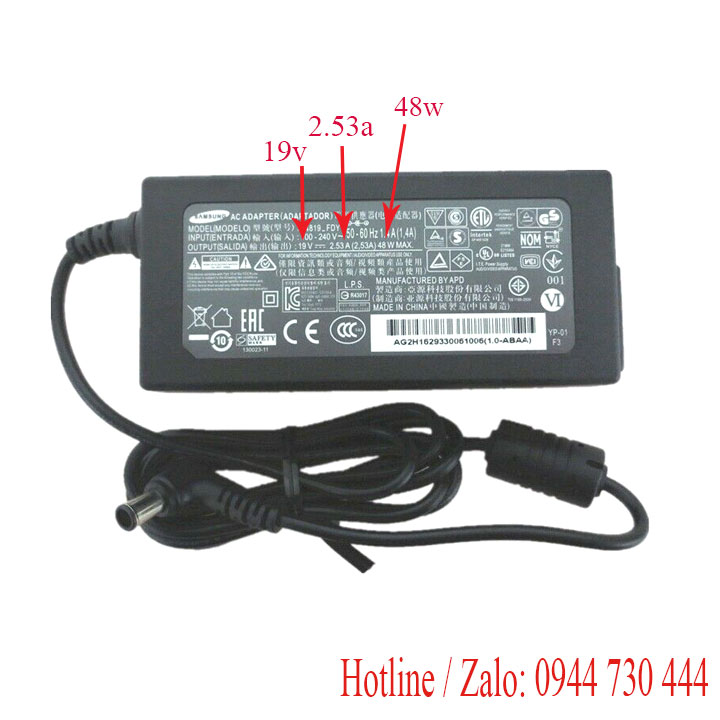 Sac màn hình Samsung 19v 2.53a