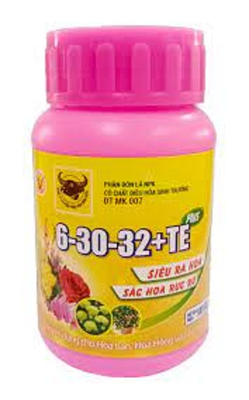 Phân Bón Lá Đầu Trâu NPK 6-30-32 TE ,Siêu Ra Hoa (100Gram)