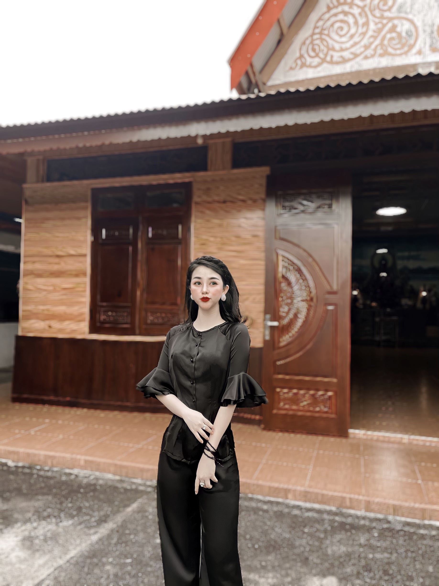 [HCM]SET ĐỒ LAM ĐI CHÙA CAO CẤP TAY XÒE CHẤT LỤA ẢNH THẬT