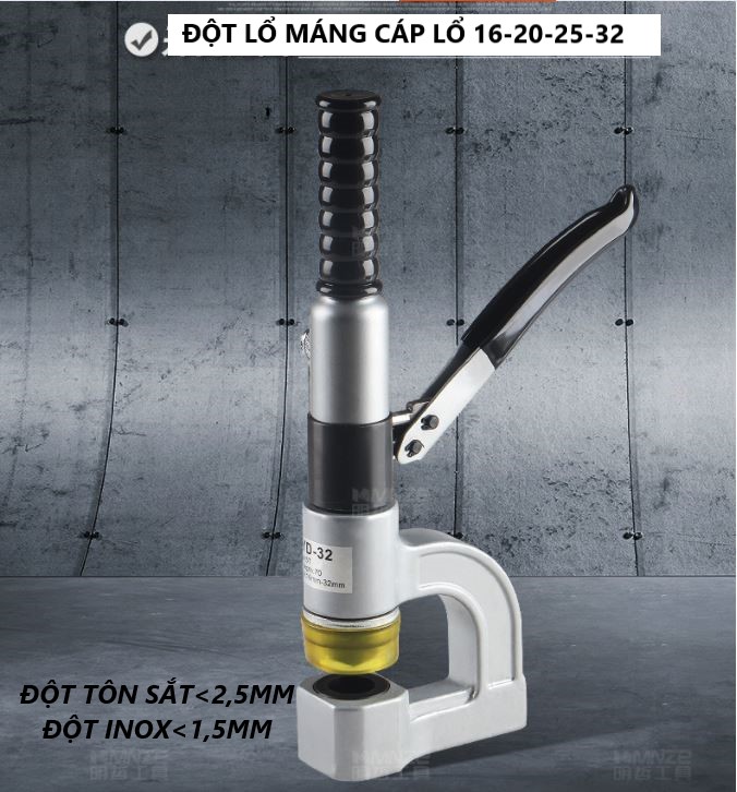 [HCM]đột lổ máng cáp điện SYD32 dày 2ly  lổ 16+20+25+32