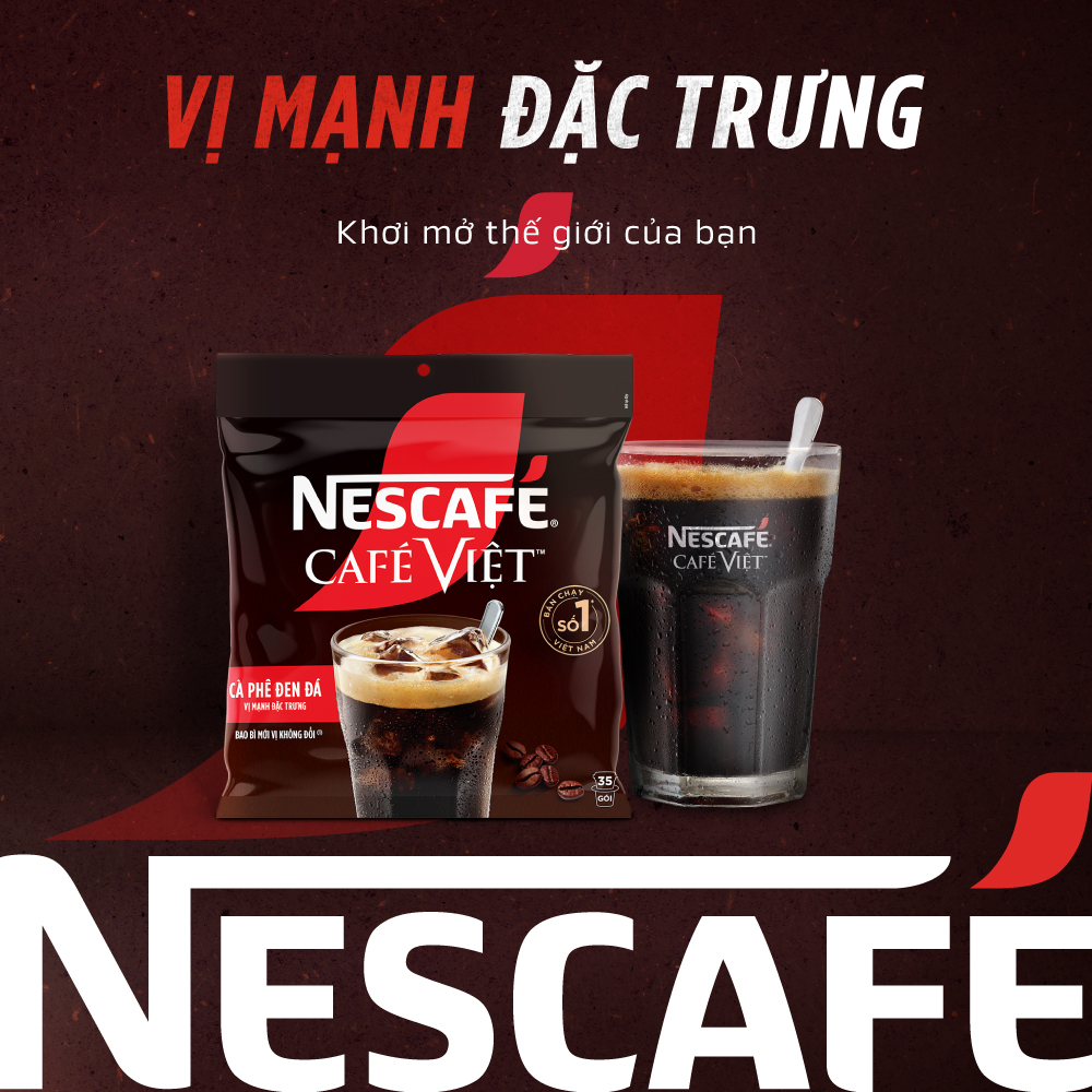 [ƯU ĐÃI THÁNG 6] [FREESHIP HCM] Combo 4 Túi Cà phê hòa tan NESCAFÉ Café Việt Cà phê đen đá (Túi 35 gói x 16g)