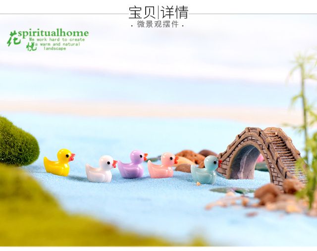 Mô Hình Vịt Nhiều Màu Trang Trí Tiểu Cảnh - Terrarium