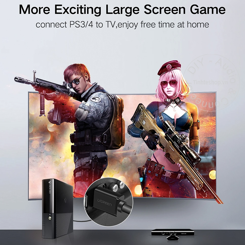 Cáp HD 4K Ugreen HD104 1M đến 5M - Dây HDMI 4K60Hz 1-3 mét 4K30Hz 5 mét