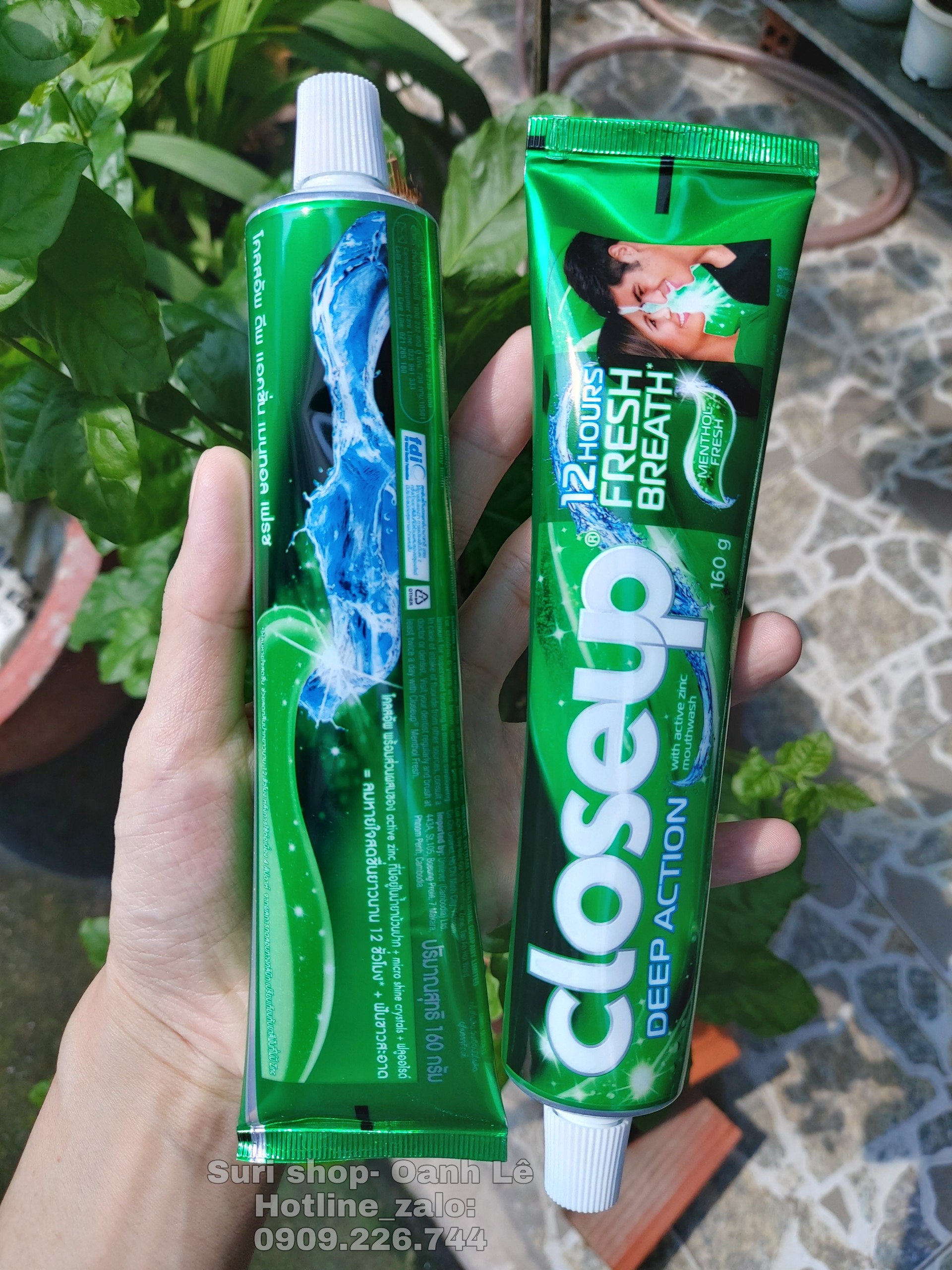 Combo 2 tuýp kem đánh răng Close Up Thái Lan 160gram ( trắng răng, hơi thở thơm mát )