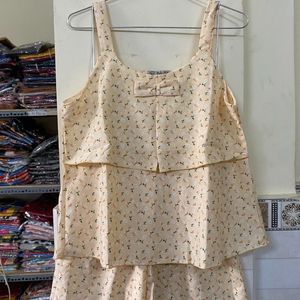 [SIZE40-55KG) Đồ bộ LỤA ĐÙI Hoa Nhí CHẤM BI CHẤT VẢI LỤA HÀN MỀM MÁT thời trang