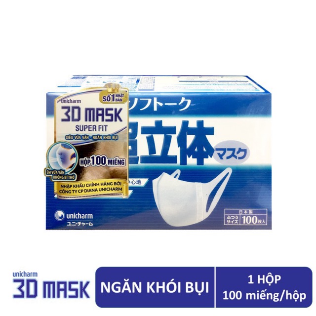 Khẩu trang 3D mask super fit hộp 100 cái