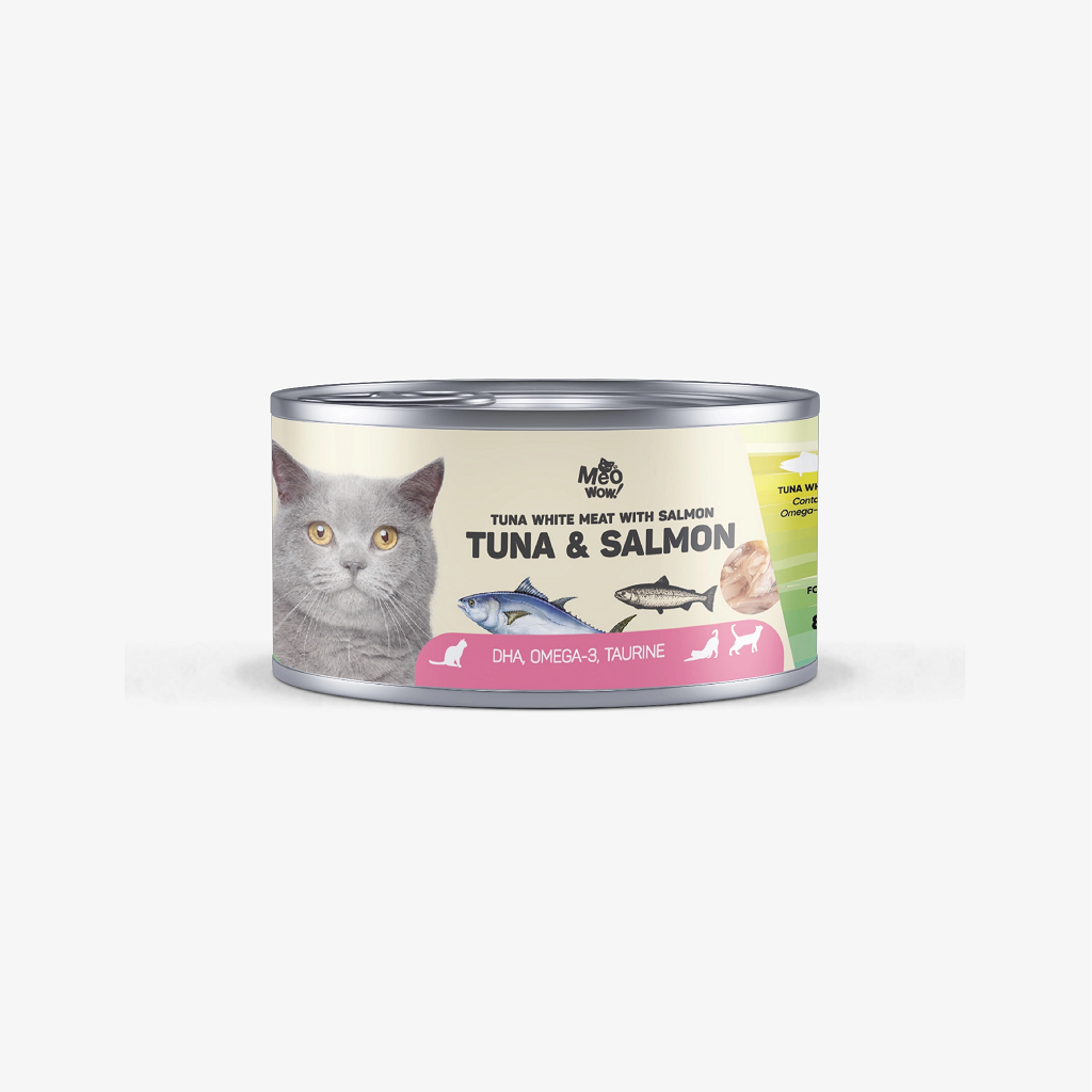 Pate cá ngừ thịt trắng Meowow cho mèo lon 80g
