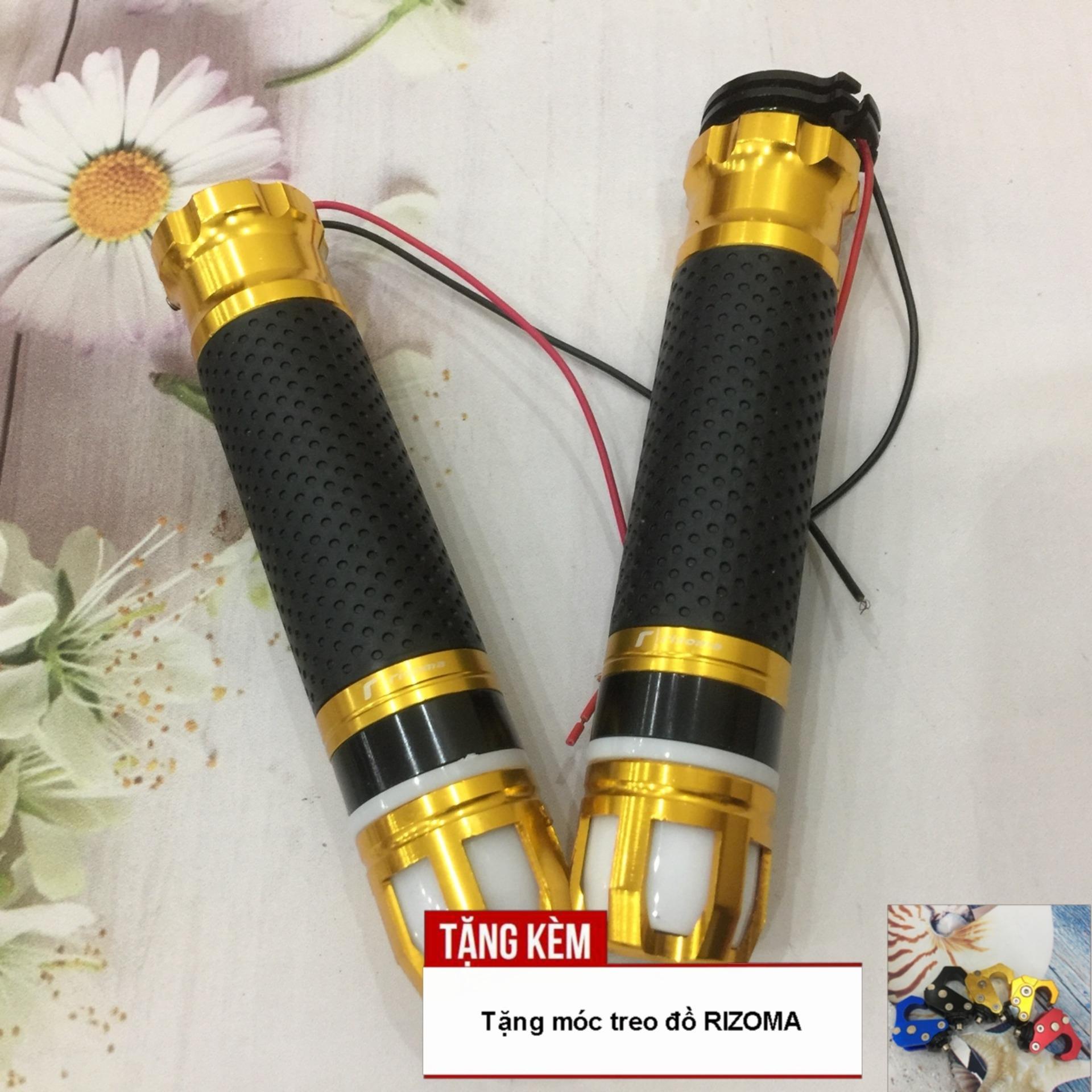 [TẶNG MÓC TREO ĐỒ] Bao tay gù RIZOMA có đèn Led độ xe siêu chất G71 (màu vàng)
