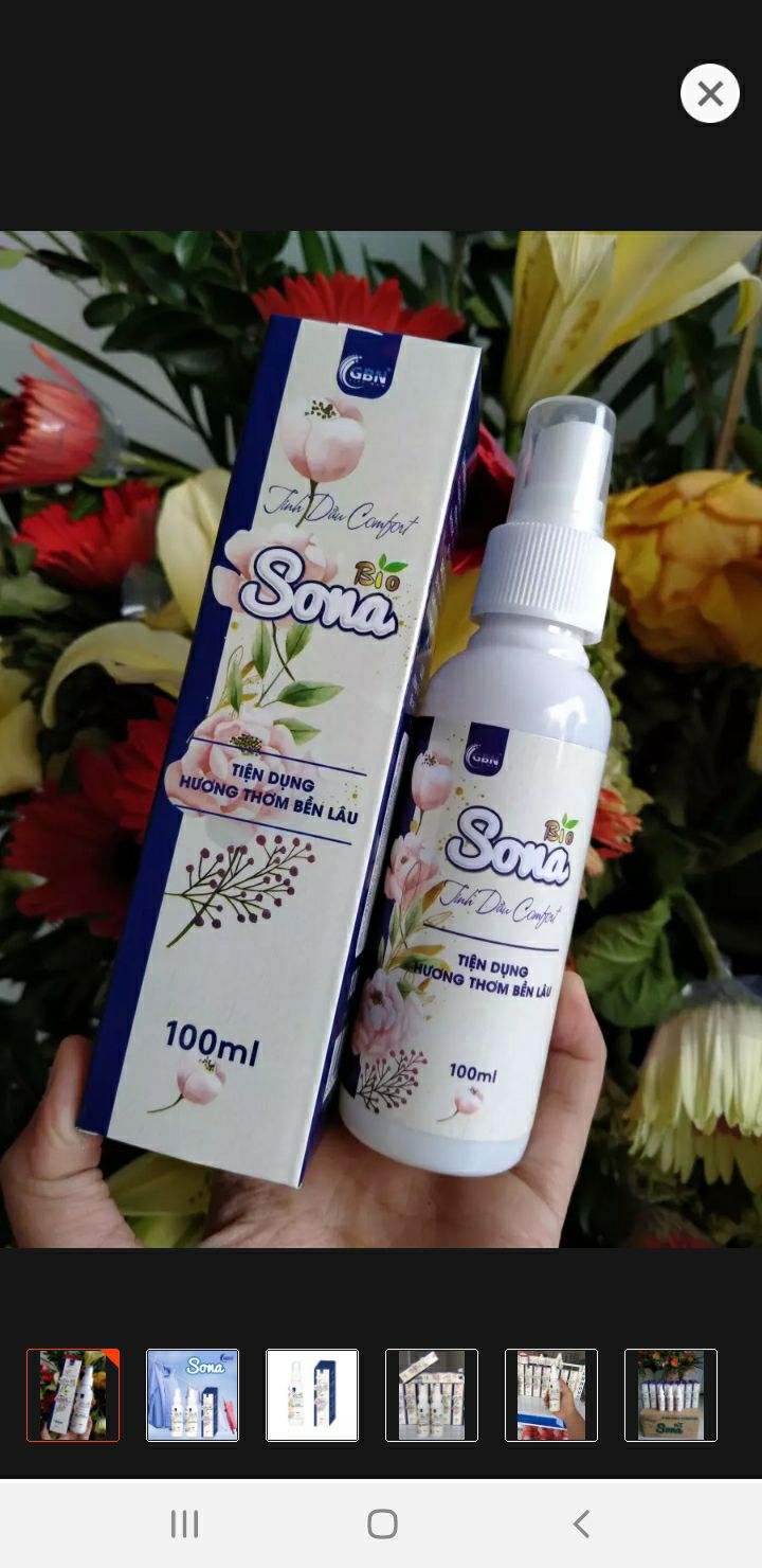Xả vải khô dạng xịt SONA Tinh dầu Comfor