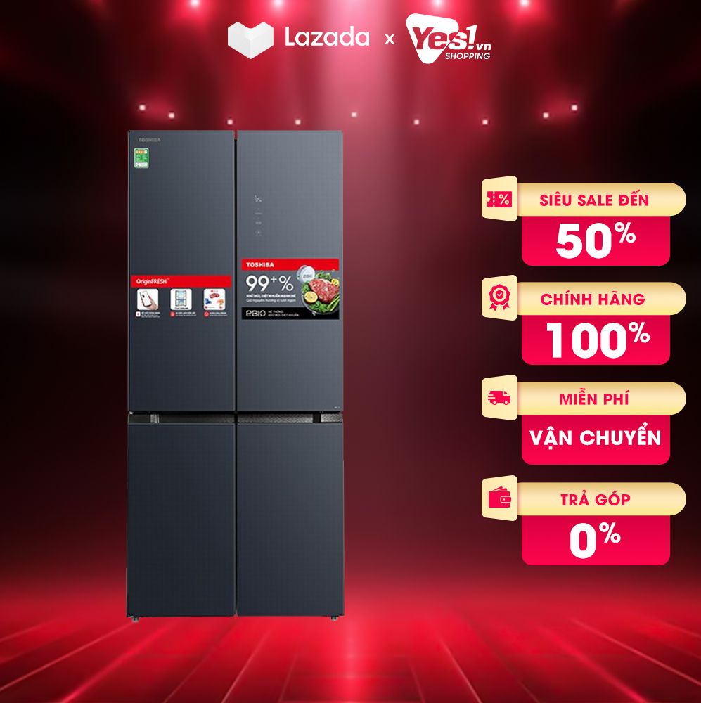 Tủ lạnh toshiba inverter 515 lít gr-rf670wi-pgv-bg - bảng điều khiển ngoài cảm ứng - làm lạnh nhanh - ngăn cấp đông mềm ultra fresh -3 độ c - bảo hành chính hãng - voucher 10% lên đến 800k