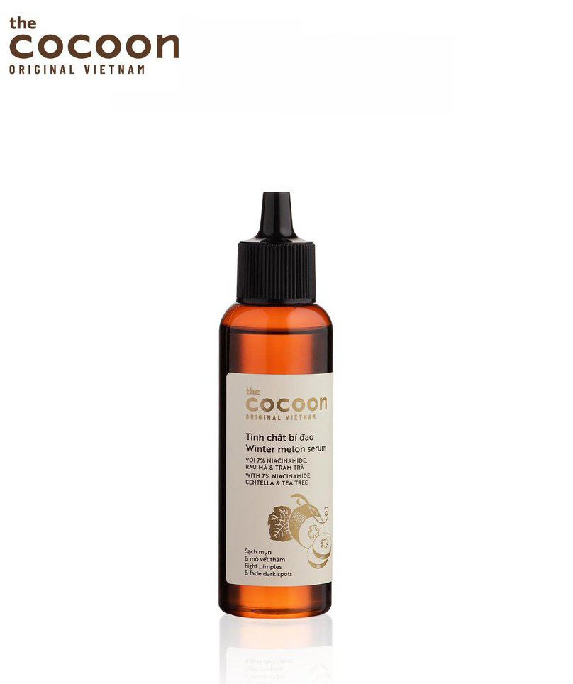 Tinh chất bí đao cocoon 70ml giúp làm đều màu da cấp ẩm, kiểm soát dầu thừa ngăn ngừa mụn
