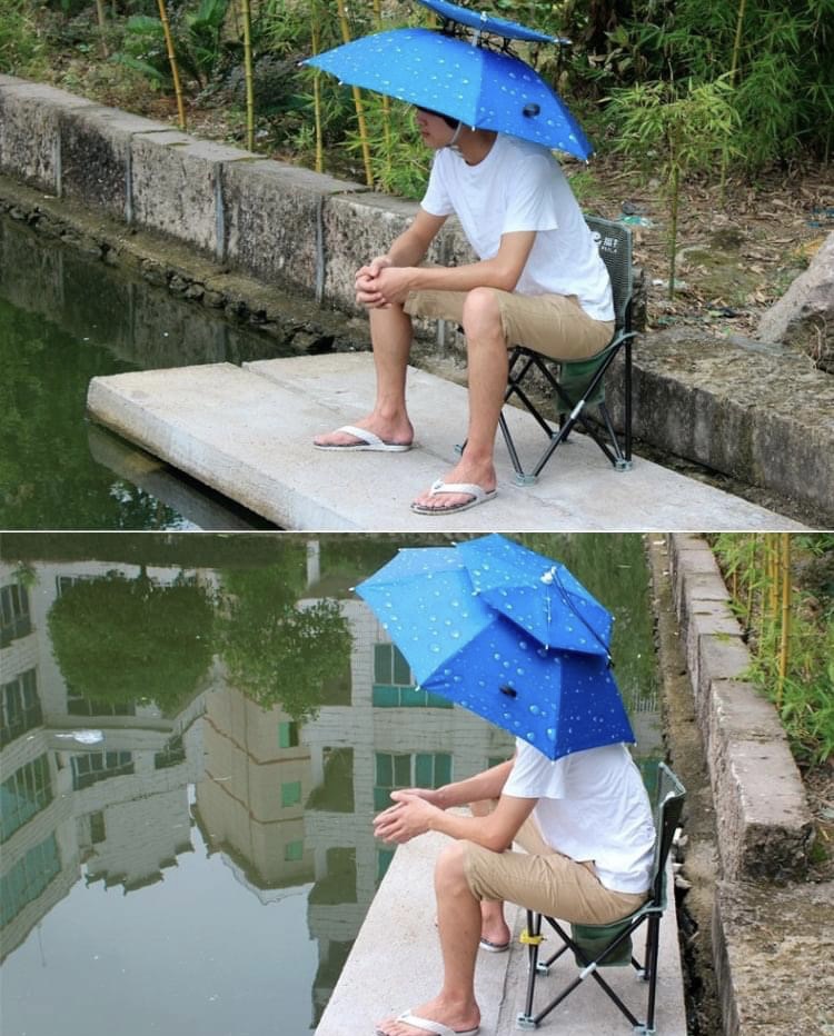 Ô Dù Đội Đầu Câu Cá